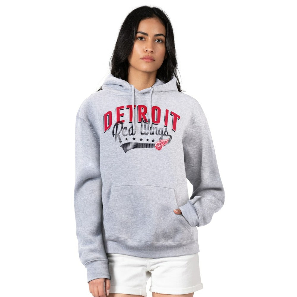 Detroit Red Wings G-III 4Her by Carl Banks Women's Filigree Logo Pullover Hoodie – Gray On Sale