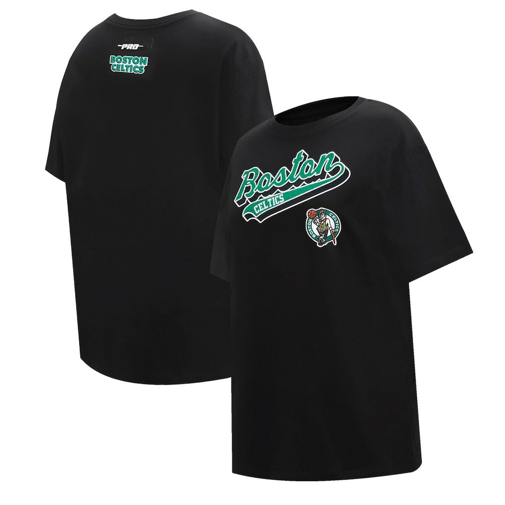 Boston Celtics Pro Standard Women's Script Boyfriend T-Shirt New