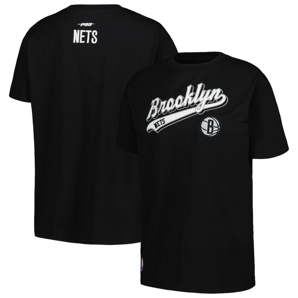 Brooklyn Nets Pro Standard Women's Script Boyfriend T-Shirt On Sale