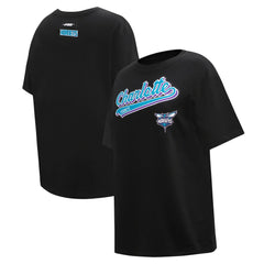 Charlotte Hornets Pro Standard Women's Script Boyfriend T-Shirt Discount