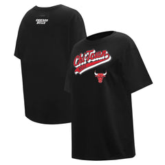Chicago Bulls Pro Standard Women's Script Boyfriend T-Shirt sale For Sale