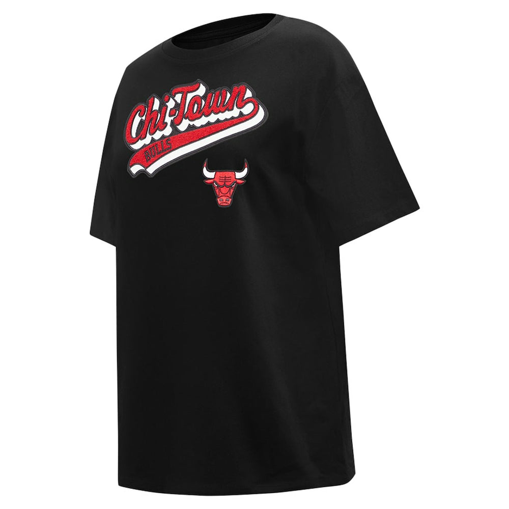 Chicago Bulls Pro Standard Women's Script Boyfriend T-Shirt sale For Sale