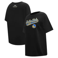Golden State Warriors Pro Standard Women's Script Boyfriend T-Shirt sale Outlet