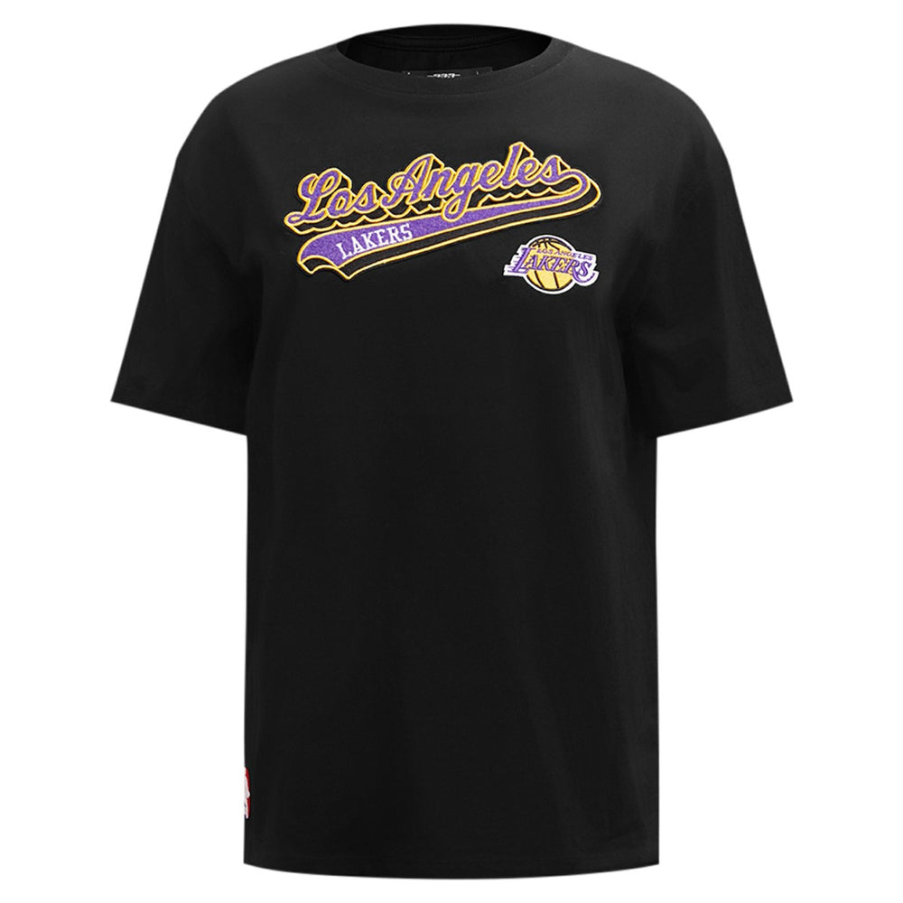 Los Angeles Lakers Pro Standard Women's Script Boyfriend T-Shirt New