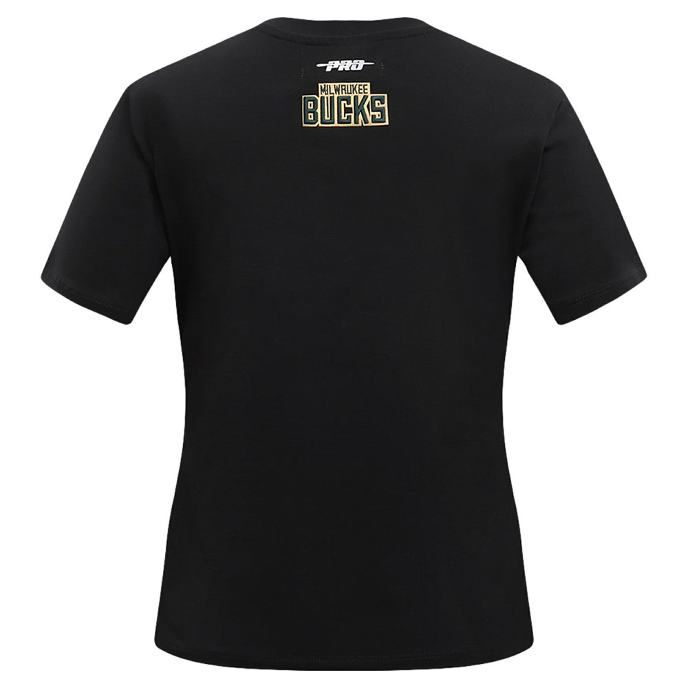 Milwaukee Bucks Pro Standard Women's Script Boyfriend T-Shirt On Sale