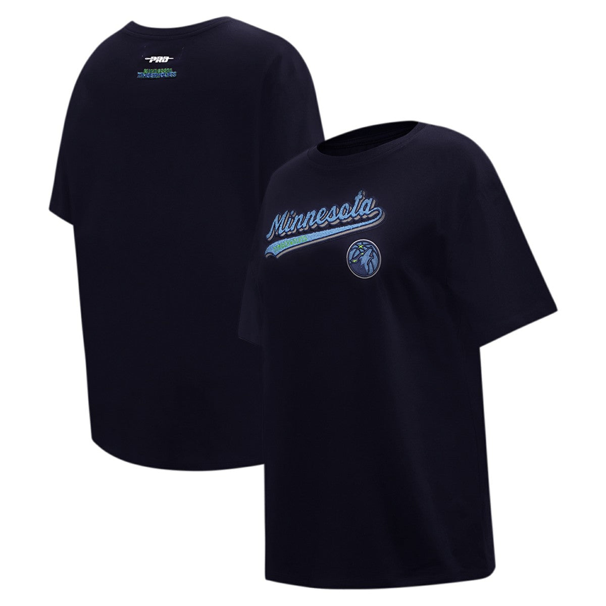 Minnesota Timberwolves Pro Standard Women's Script Boyfriend T-Shirt On Sale