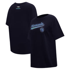 Minnesota Timberwolves Pro Standard Women's Script Boyfriend T-Shirt On Sale