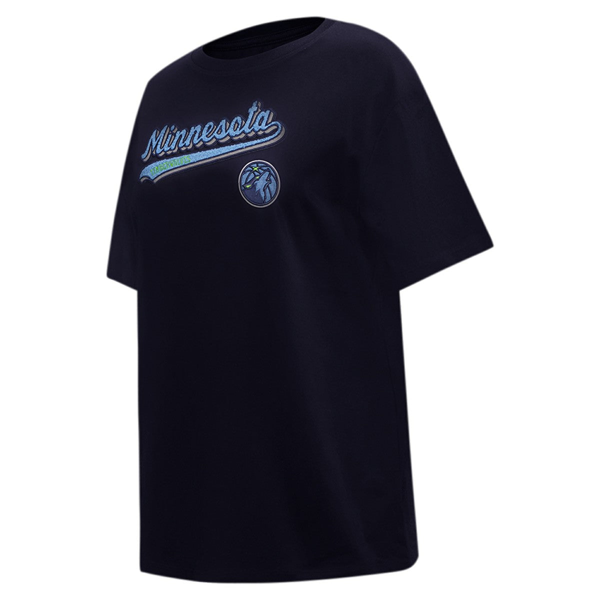 Minnesota Timberwolves Pro Standard Women's Script Boyfriend T-Shirt On Sale