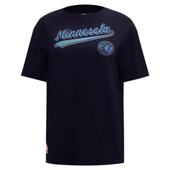 Minnesota Timberwolves Pro Standard Women's Script Boyfriend T-Shirt On Sale