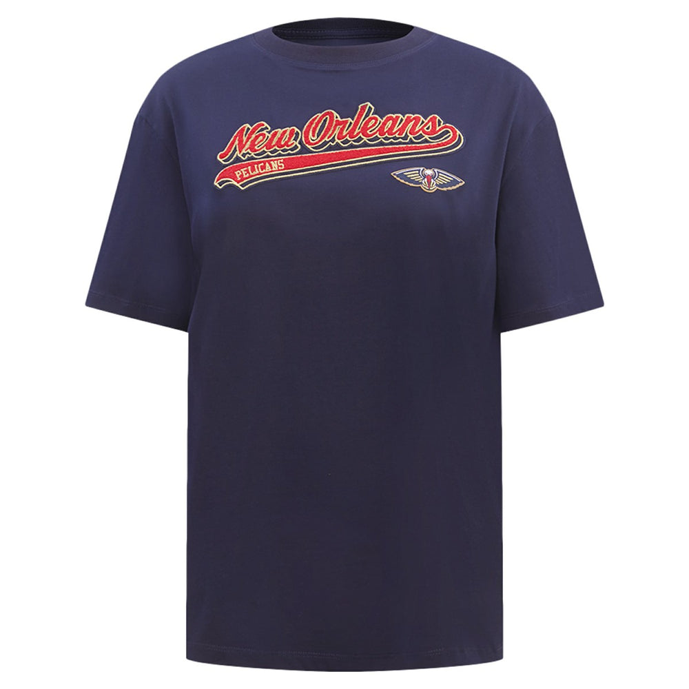 New Orleans Pelicans Pro Standard Women's Script Boyfriend T-Shirt Online
