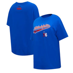 Philadelphia 76ers Pro Standard Women's Script Boyfriend T-Shirt Discount