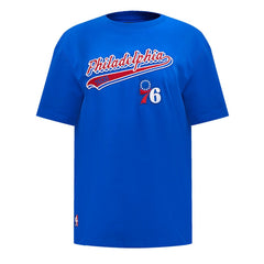 Philadelphia 76ers Pro Standard Women's Script Boyfriend T-Shirt Discount
