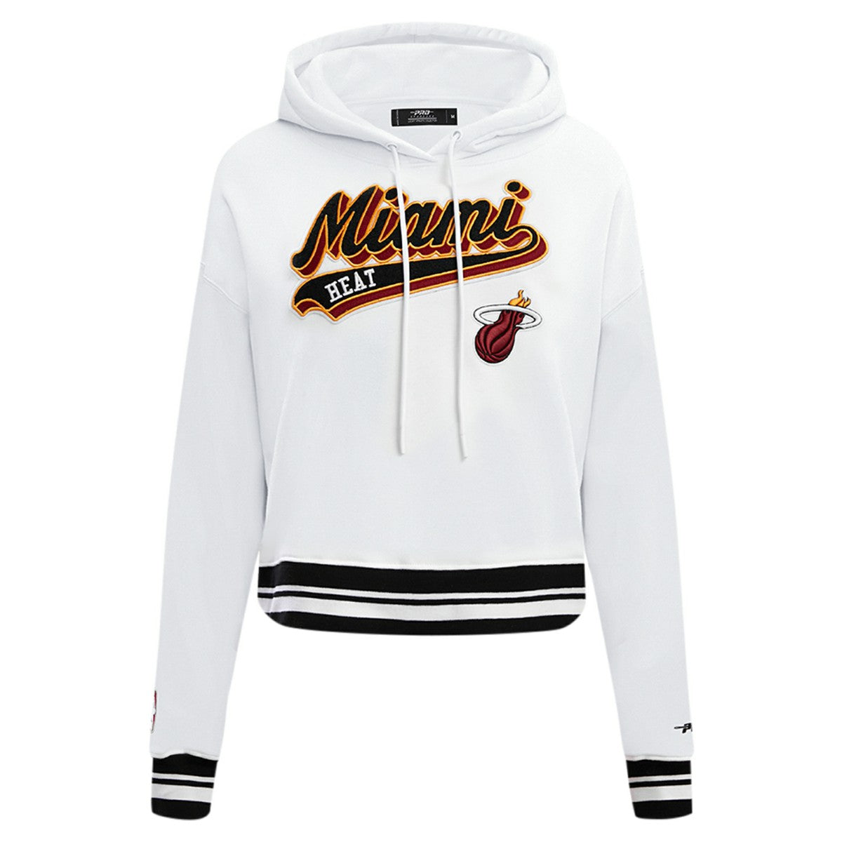 Miami Heat Pro Standard Women's Script Tail Cropped Pullover Hoodie On Sale