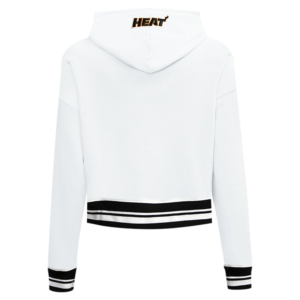 Miami Heat Pro Standard Women's Script Tail Cropped Pullover Hoodie On Sale