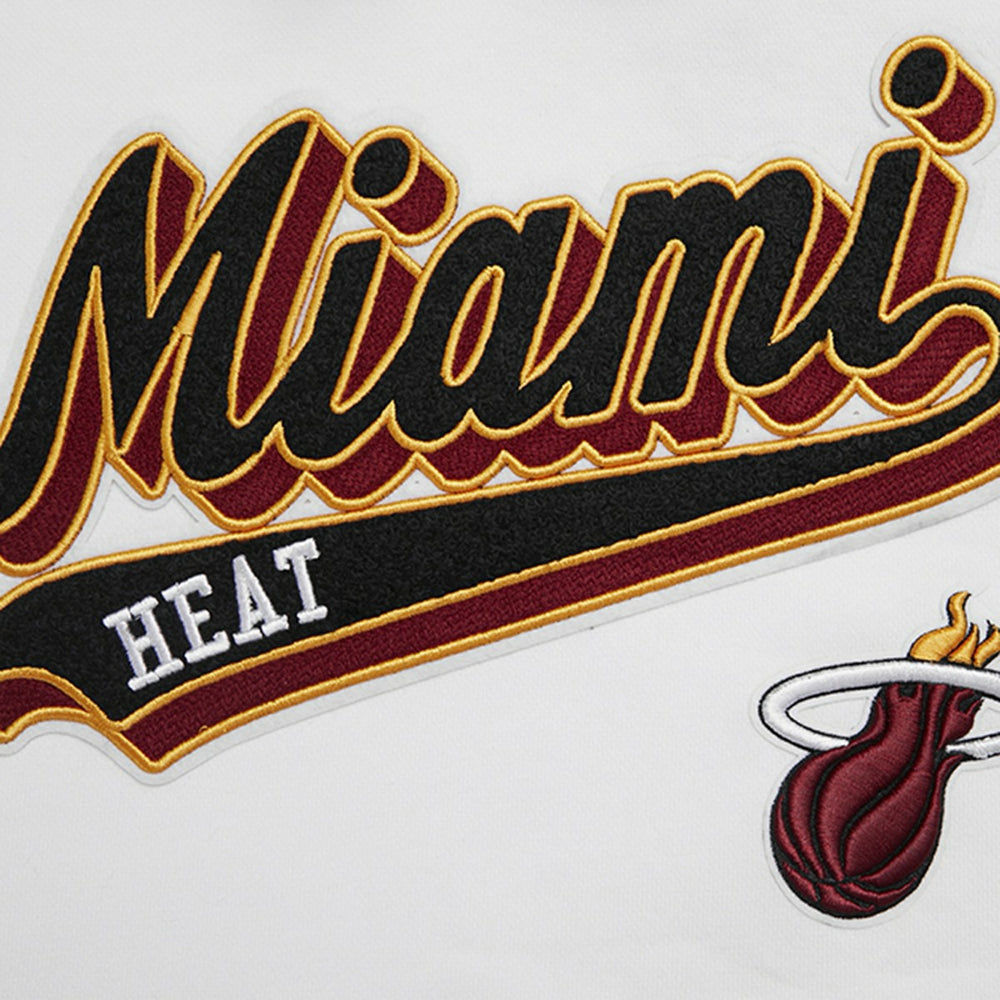 Miami Heat Pro Standard Women's Script Tail Cropped Pullover Hoodie On Sale