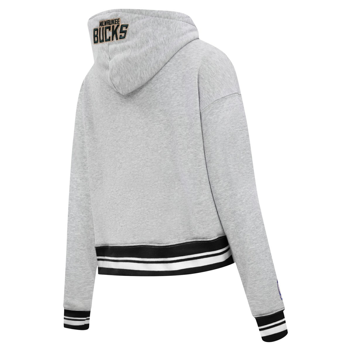 Milwaukee Bucks Pro Standard Women's Script Tail Cropped Pullover Hoodie Discount