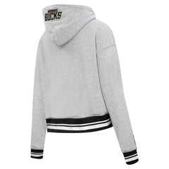 Milwaukee Bucks Pro Standard Women's Script Tail Cropped Pullover Hoodie Discount