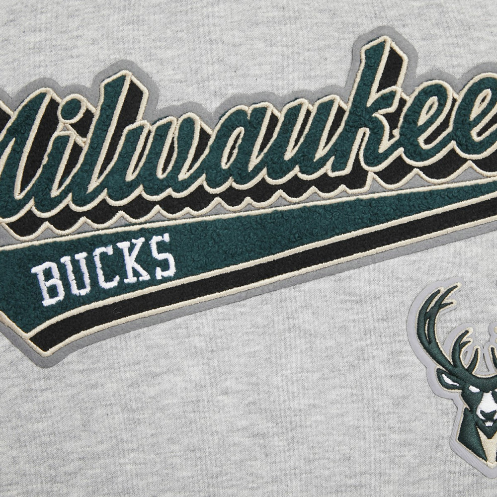 Milwaukee Bucks Pro Standard Women's Script Tail Cropped Pullover Hoodie Discount
