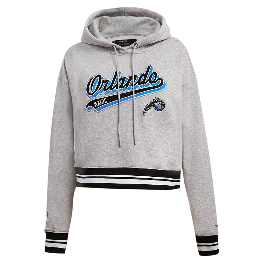 Orlando Magic Pro Standard Women's Script Tail Cropped Pullover Hoodie New
