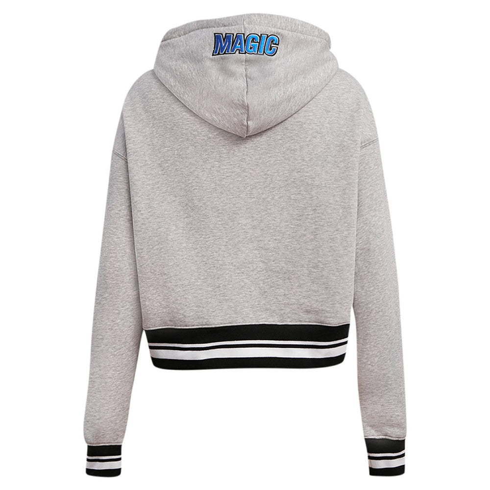 Orlando Magic Pro Standard Women's Script Tail Cropped Pullover Hoodie New