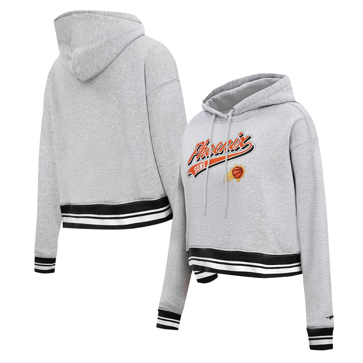 Phoenix Suns Pro Standard Women's Script Tail Cropped Pullover Hoodie On Sale