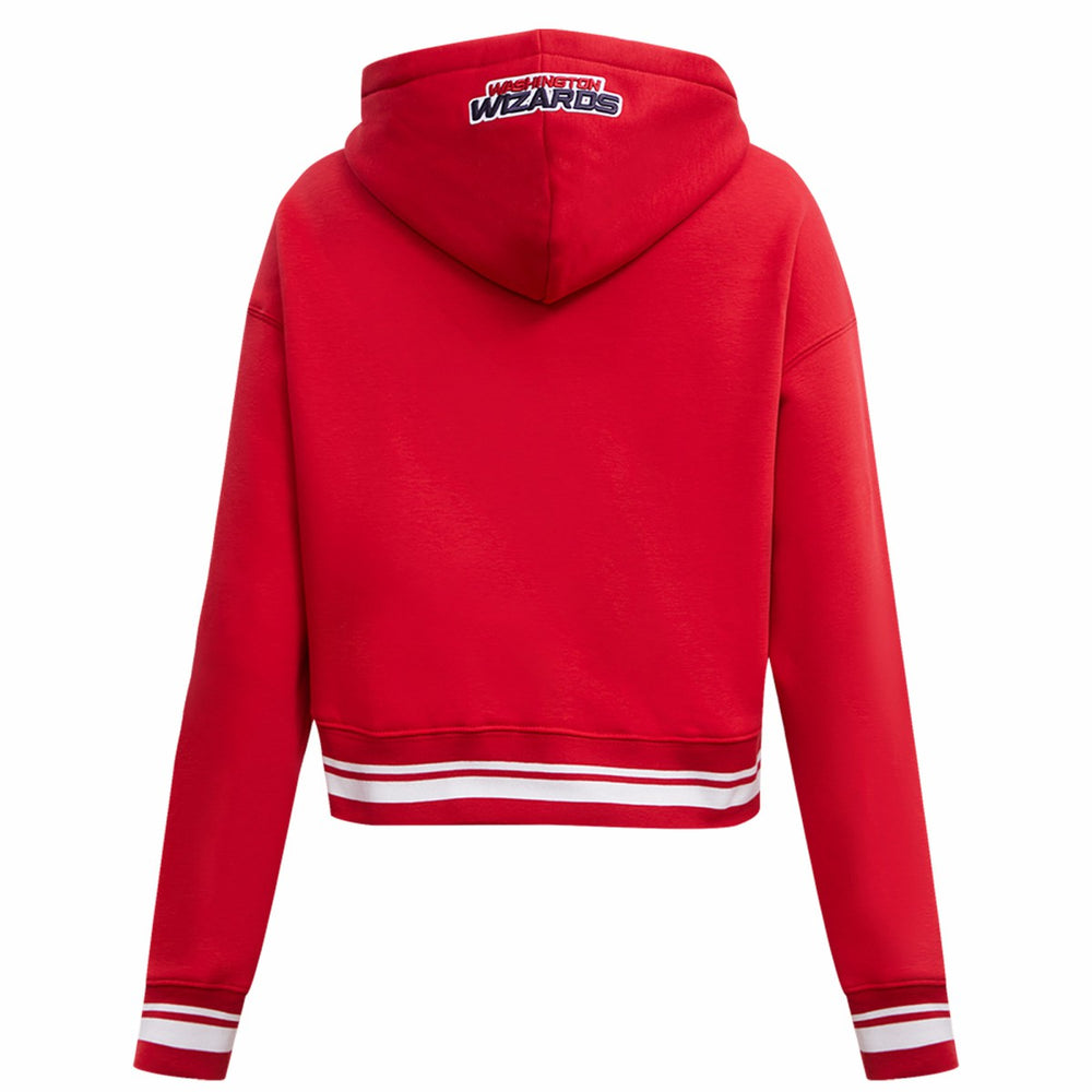 Washington Wizards Pro Standard Women's Script Tail Cropped Pullover Hoodie Discount
