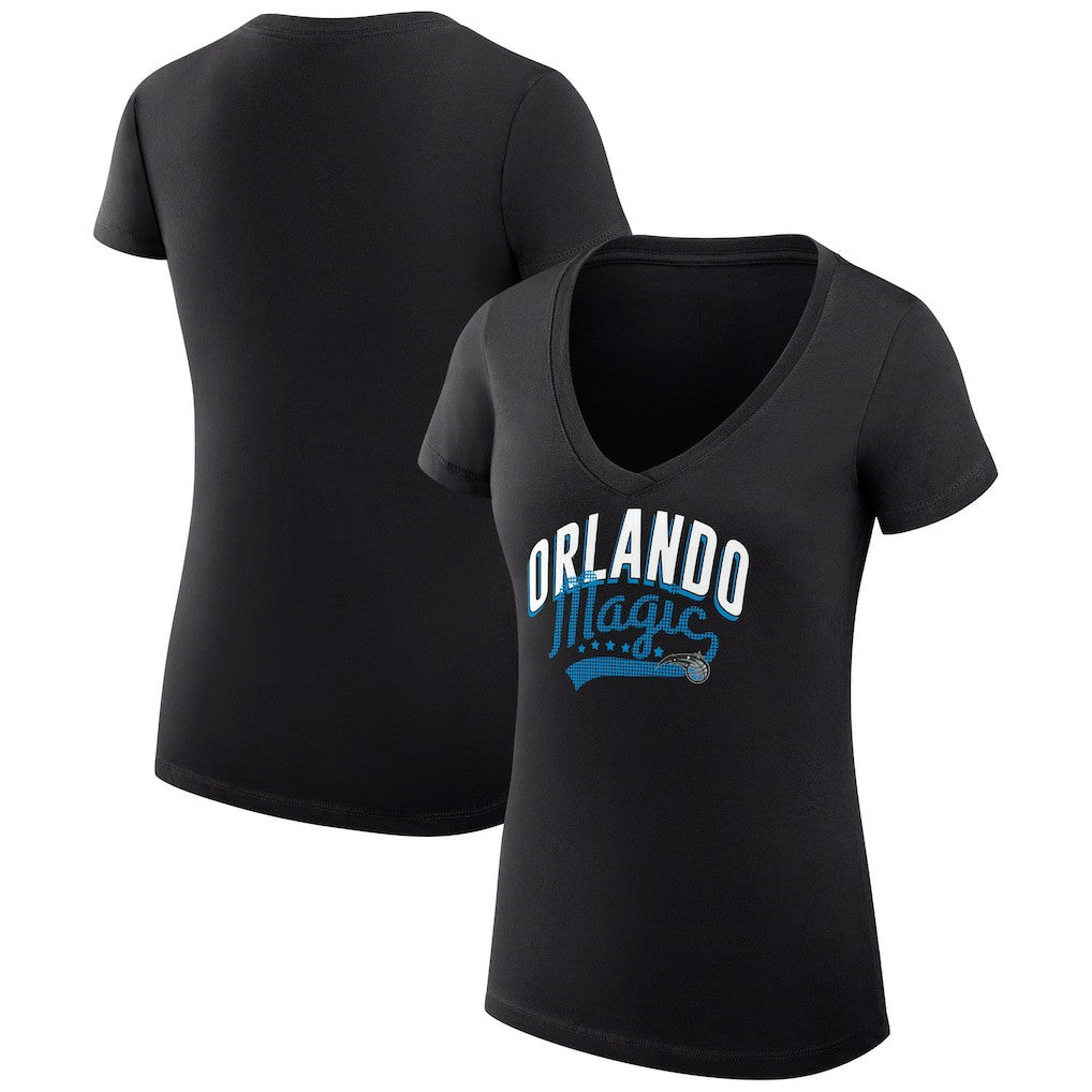 Orlando Magic G-III 4Her by Carl Banks Women's Super-Slim Fit Lightweight Filigree Logo V-Neck T-Shirt Online