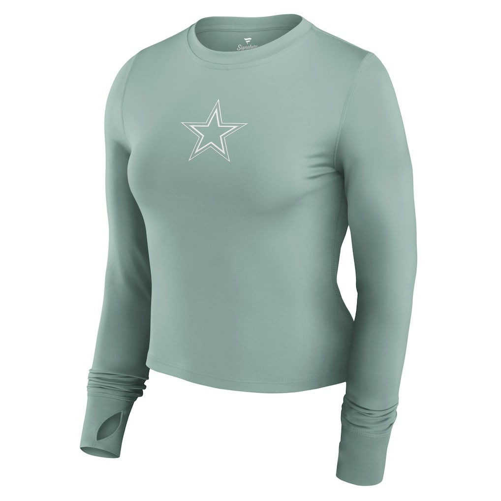 Dallas Cowboys Fanatics Women's Studio Fitted Long Sleeve Gym Top