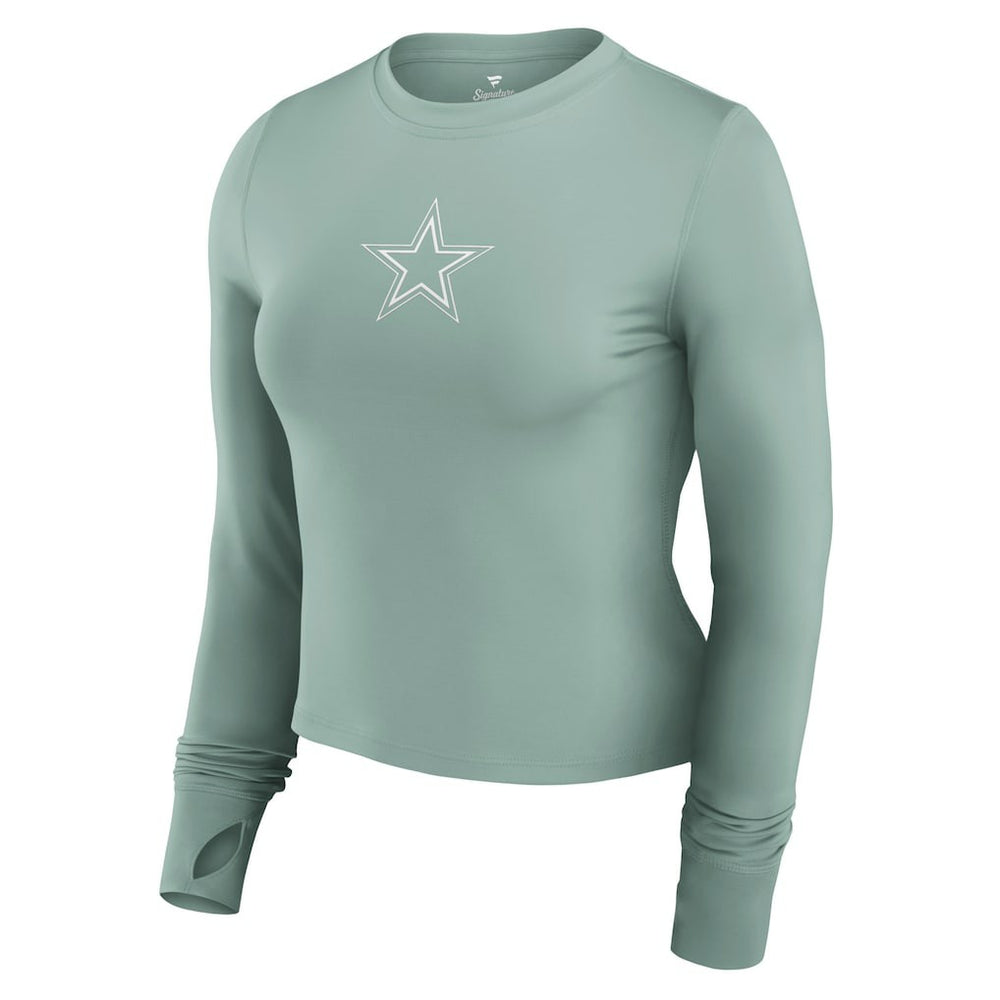 Dallas Cowboys Fanatics Women's Studio Fitted Long Sleeve Gym Top