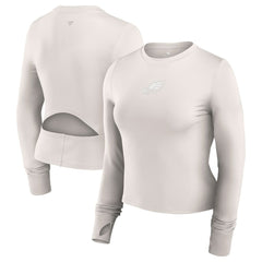 Philadelphia Eagles Fanatics Women's Studio Fitted Long Sleeve Gym Top
