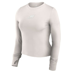 Philadelphia Eagles Fanatics Women's Studio Fitted Long Sleeve Gym Top