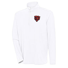 Chicago Bears  Antigua Hunk Quarter-Zip Pullover Top
