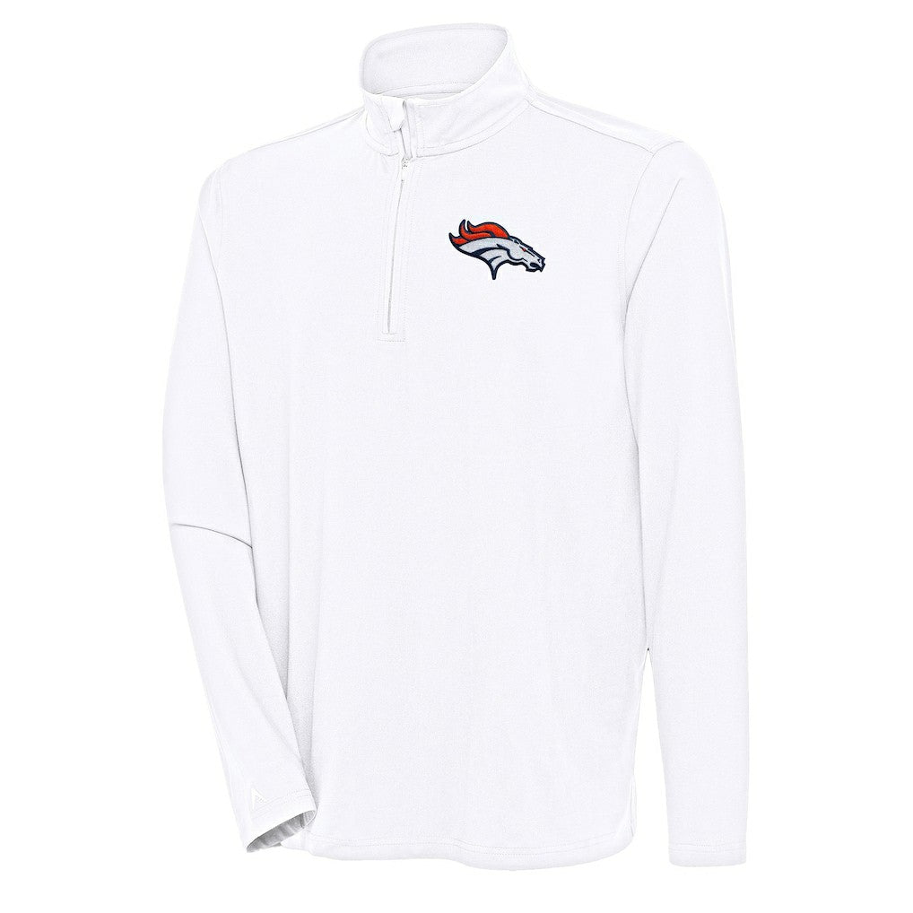 Denver Broncos  Antigua Hunk Quarter-Zip Pullover Top