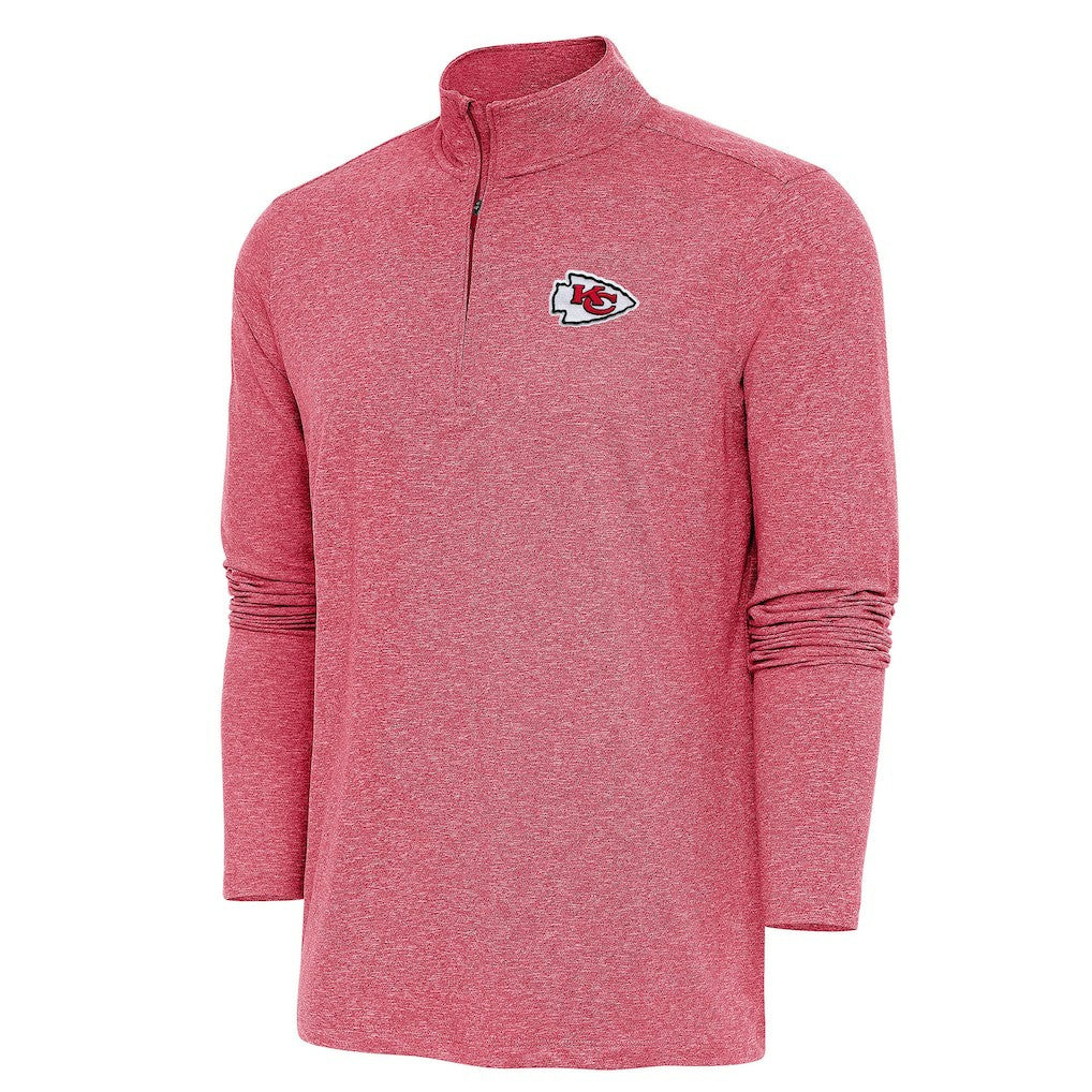 Kansas City Chiefs  Antigua Hunk Quarter-Zip Pullover Top