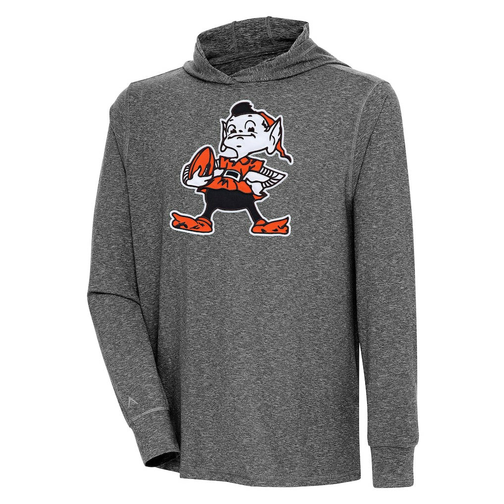 Cleveland Browns  Antigua Saga Long Sleeve Hoodie T-Shirt