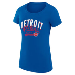 Detroit Pistons G-III 4Her by Carl Banks Women's Super-Slim Fit Lightweight Filigree Logo T-Shirt - Blue for sale Discount
