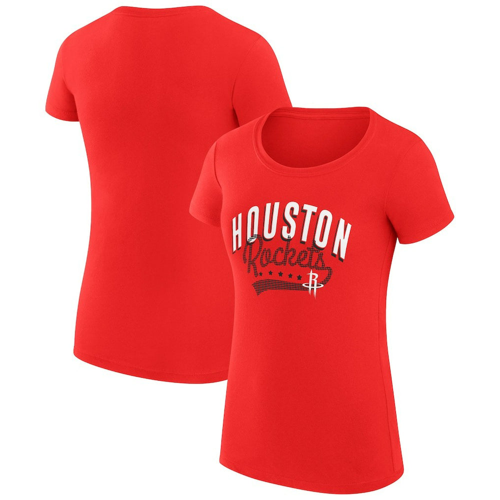 Houston Rockets G-III 4Her by Carl Banks Women's Super-Slim Fit Lightweight Filigree Logo T-Shirt - Red cheap Discount