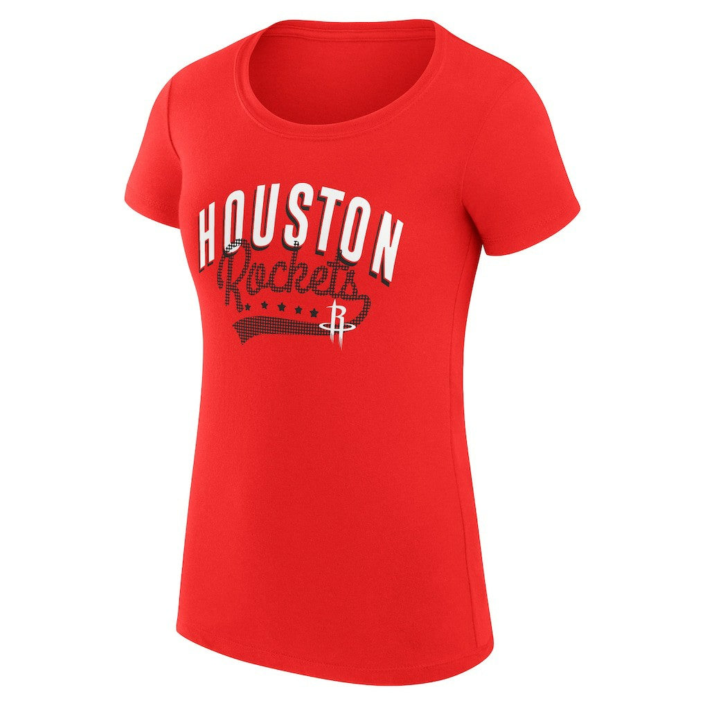 Houston Rockets G-III 4Her by Carl Banks Women's Super-Slim Fit Lightweight Filigree Logo T-Shirt - Red cheap Discount