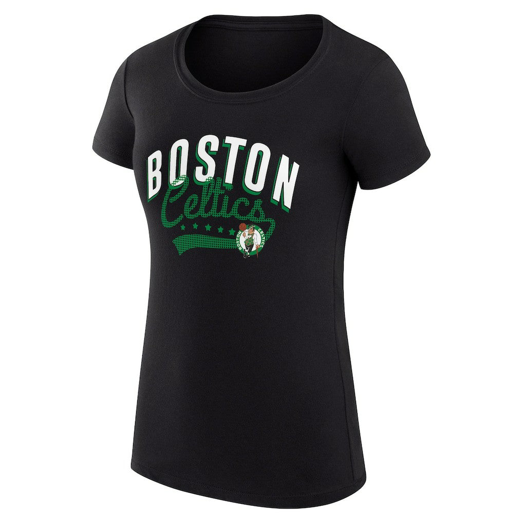 Boston Celtics G-III 4Her by Carl Banks Women's Super-Slim Fit Lightweight Filigree Logo T-Shirt - Black shop Online
