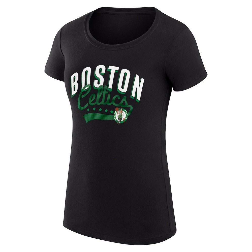 Boston Celtics G-III 4Her by Carl Banks Women's Super-Slim Fit Lightweight Filigree Logo T-Shirt - Black shop Online
