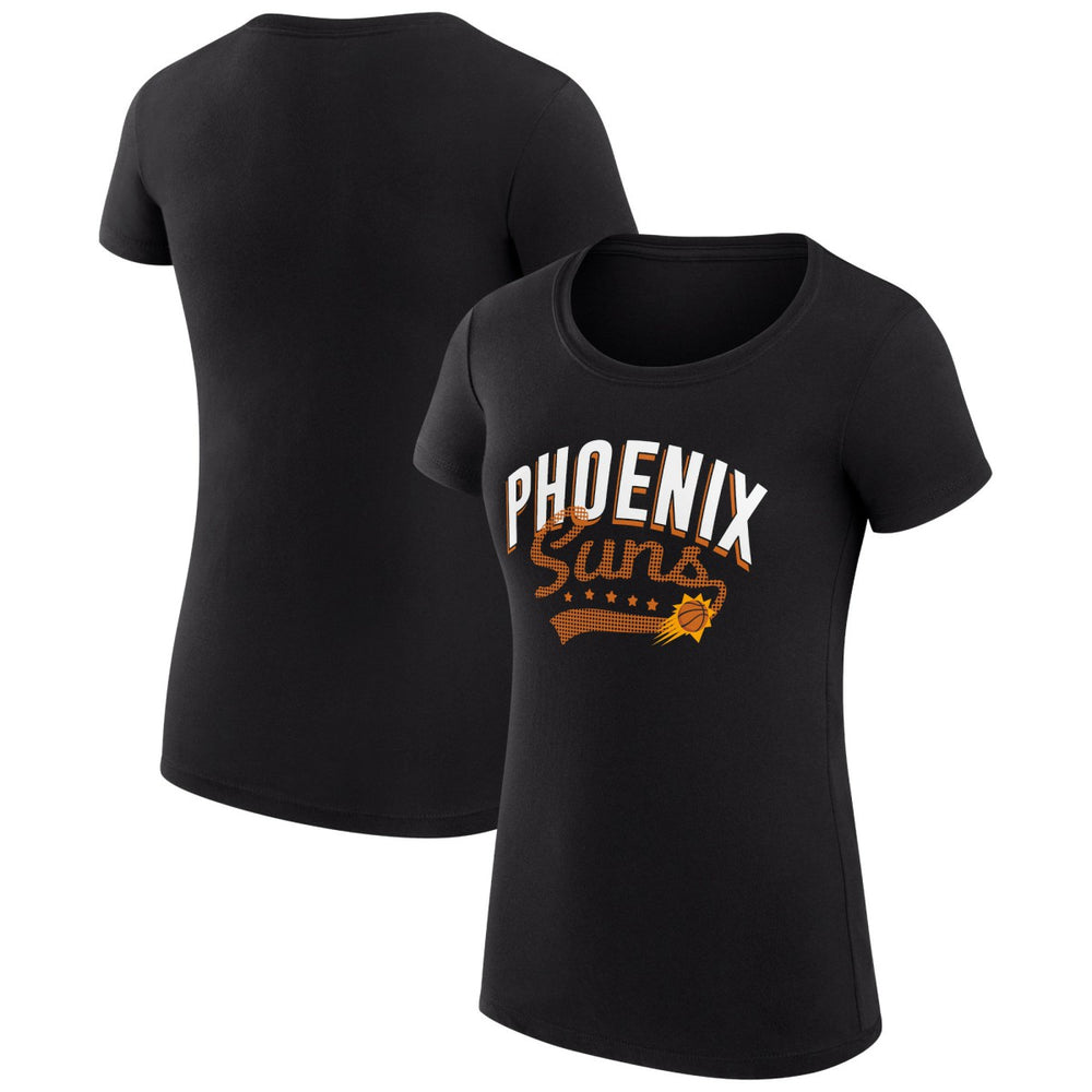 Phoenix Suns G-III 4Her by Carl Banks Women's Super-Slim Fit Lightweight Filigree Logo T-Shirt - Black for sale Online