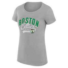 Boston Celtics G-III 4Her by Carl Banks Women's Super-Slim Fit Lightweight Filigree Logo T-Shirt - Heather Gray discount On Sale