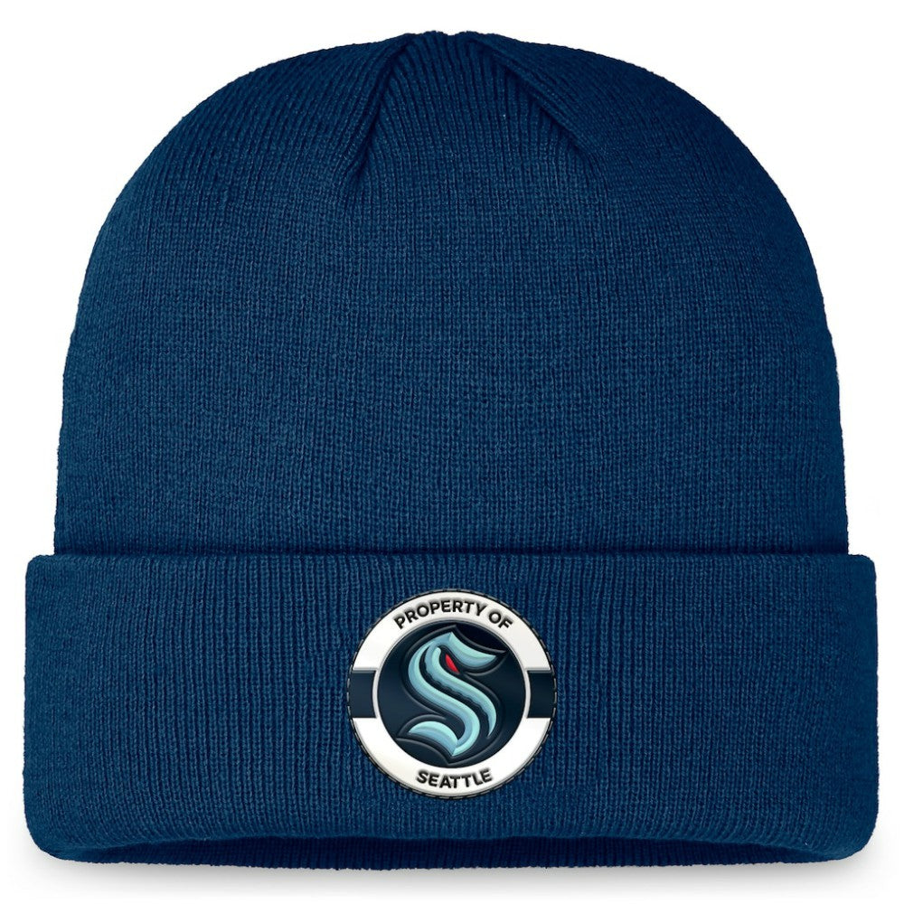 Seattle Kraken Fanatics Authentic Pro Training Camp Cuffed Knit Hat Online