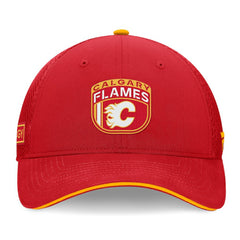 Calgary Flames Fanatics 2024 NHL Draft On Stage Trucker Adjustable Hat Discount