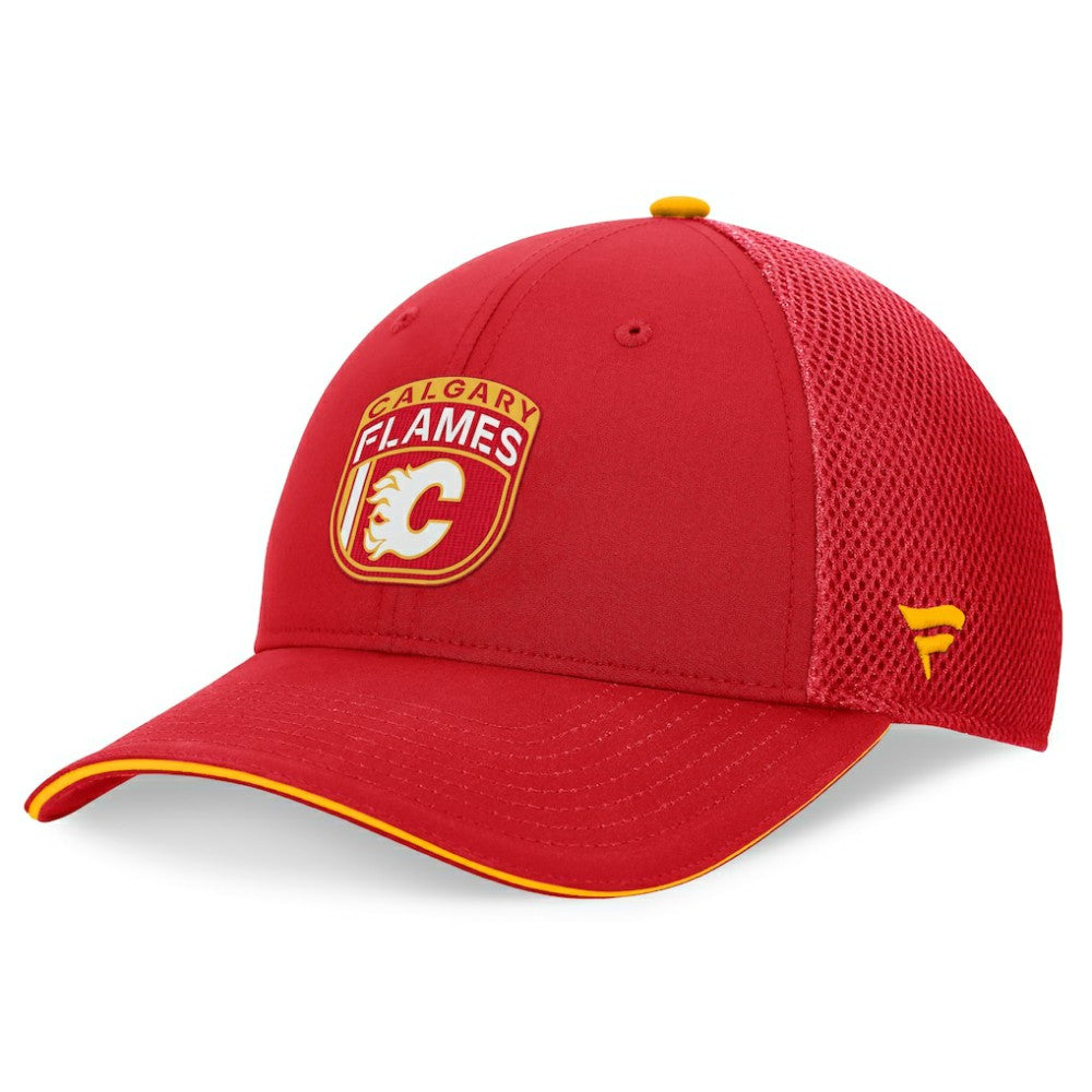 Calgary Flames Fanatics 2024 NHL Draft On Stage Trucker Adjustable Hat Discount