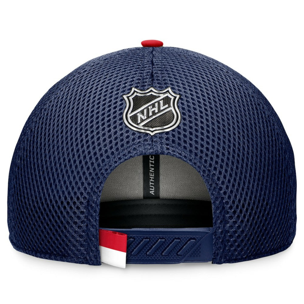 Columbus Blue Jackets Fanatics 2024 NHL Draft On Stage Trucker Adjustable Hat For Sale