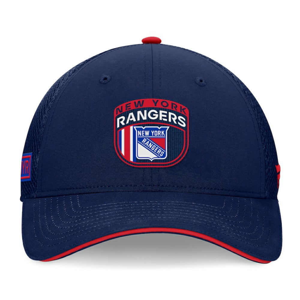 New York Rangers Fanatics 2024 NHL Draft On Stage Trucker Adjustable Hat Outlet