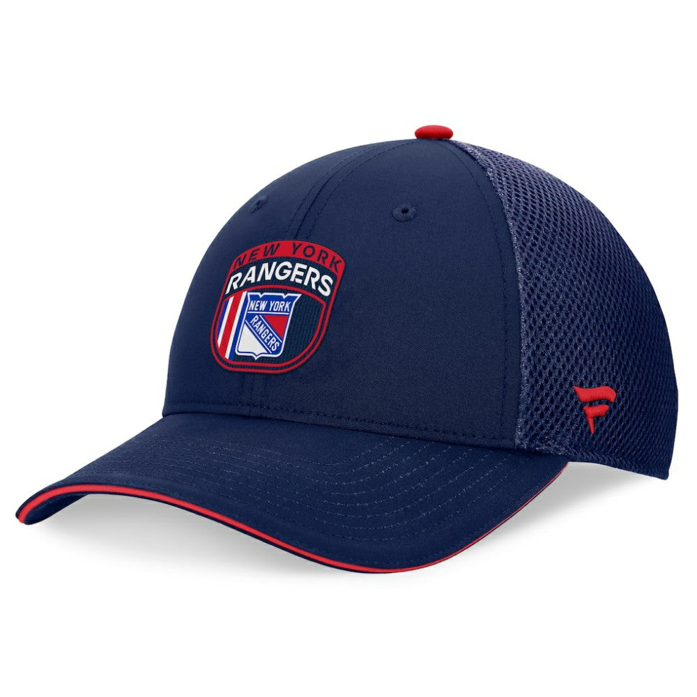 New York Rangers Fanatics 2024 NHL Draft On Stage Trucker Adjustable Hat Outlet