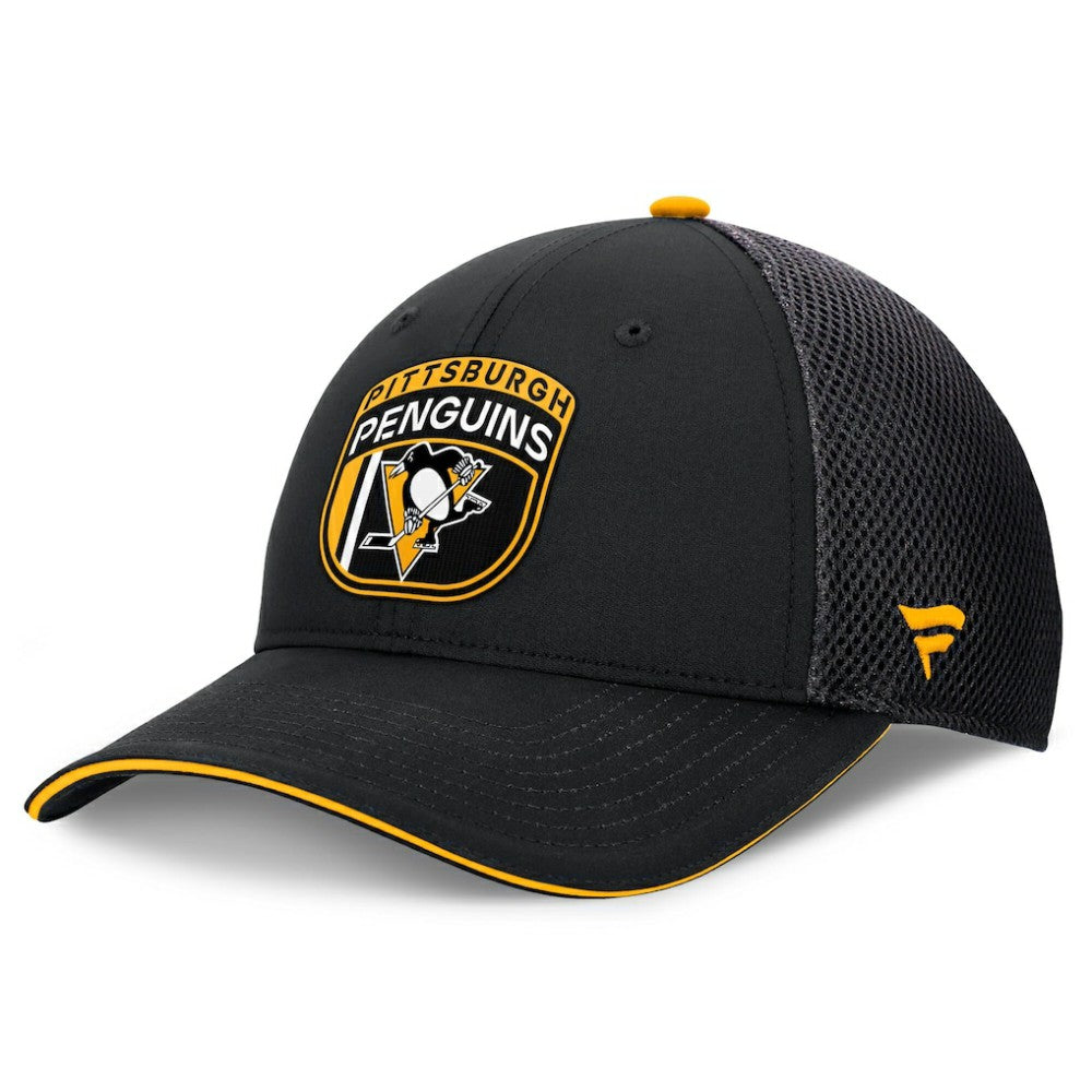 Pittsburgh Penguins Fanatics 2024 NHL Draft On Stage Trucker Adjustable Hat Online