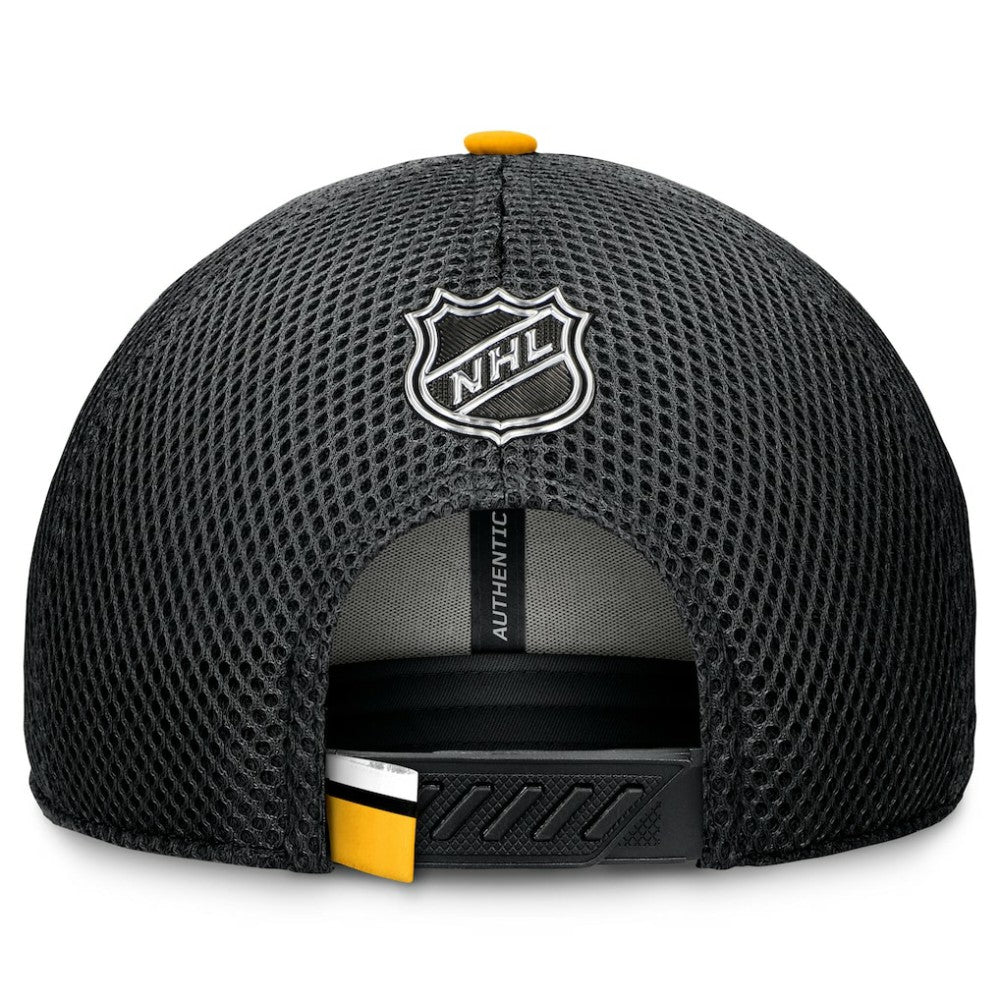 Pittsburgh Penguins Fanatics 2024 NHL Draft On Stage Trucker Adjustable Hat Online